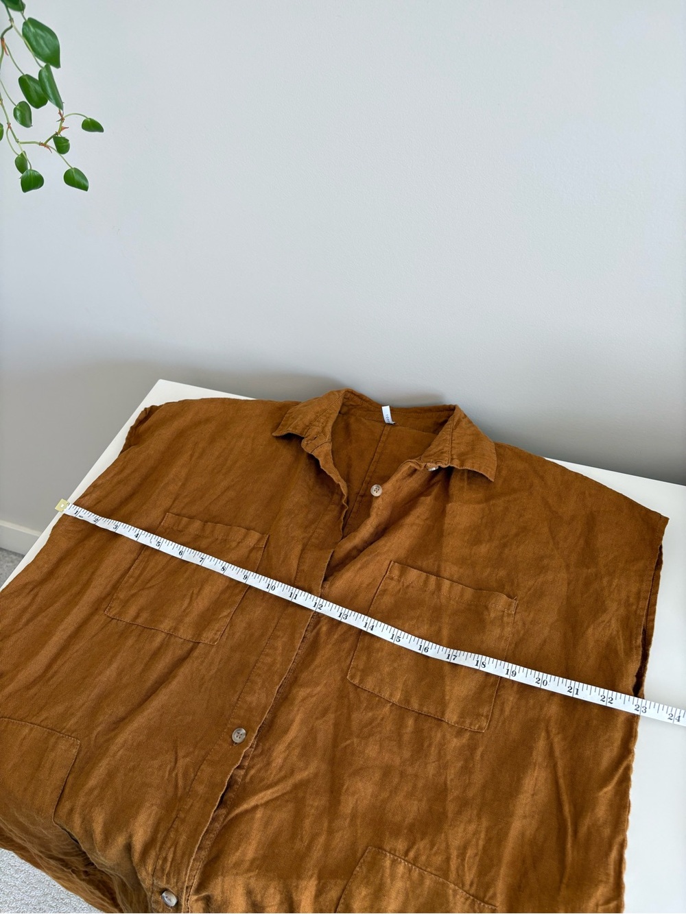 Relaxed Button-Front Maxi Dress in Rust - Picture 8 of 11
